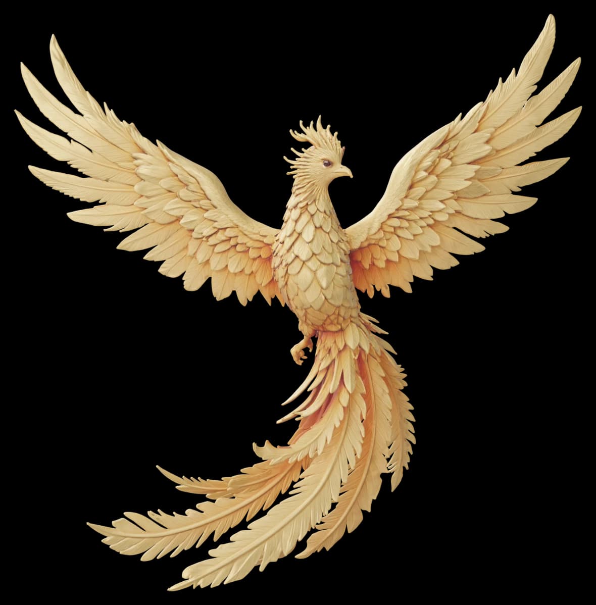 A generated golden phoenix